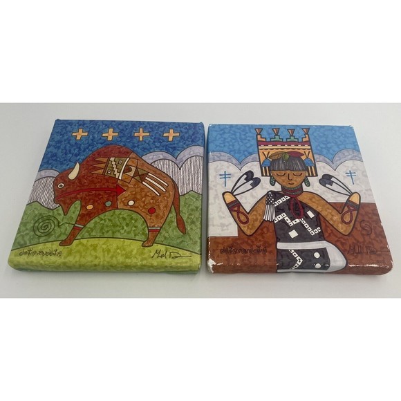 2 Glycee Prints Gerald Dawavendewa Hopi- Dancing With Dragonflies AND Mosayiu - Picture 5 of 15